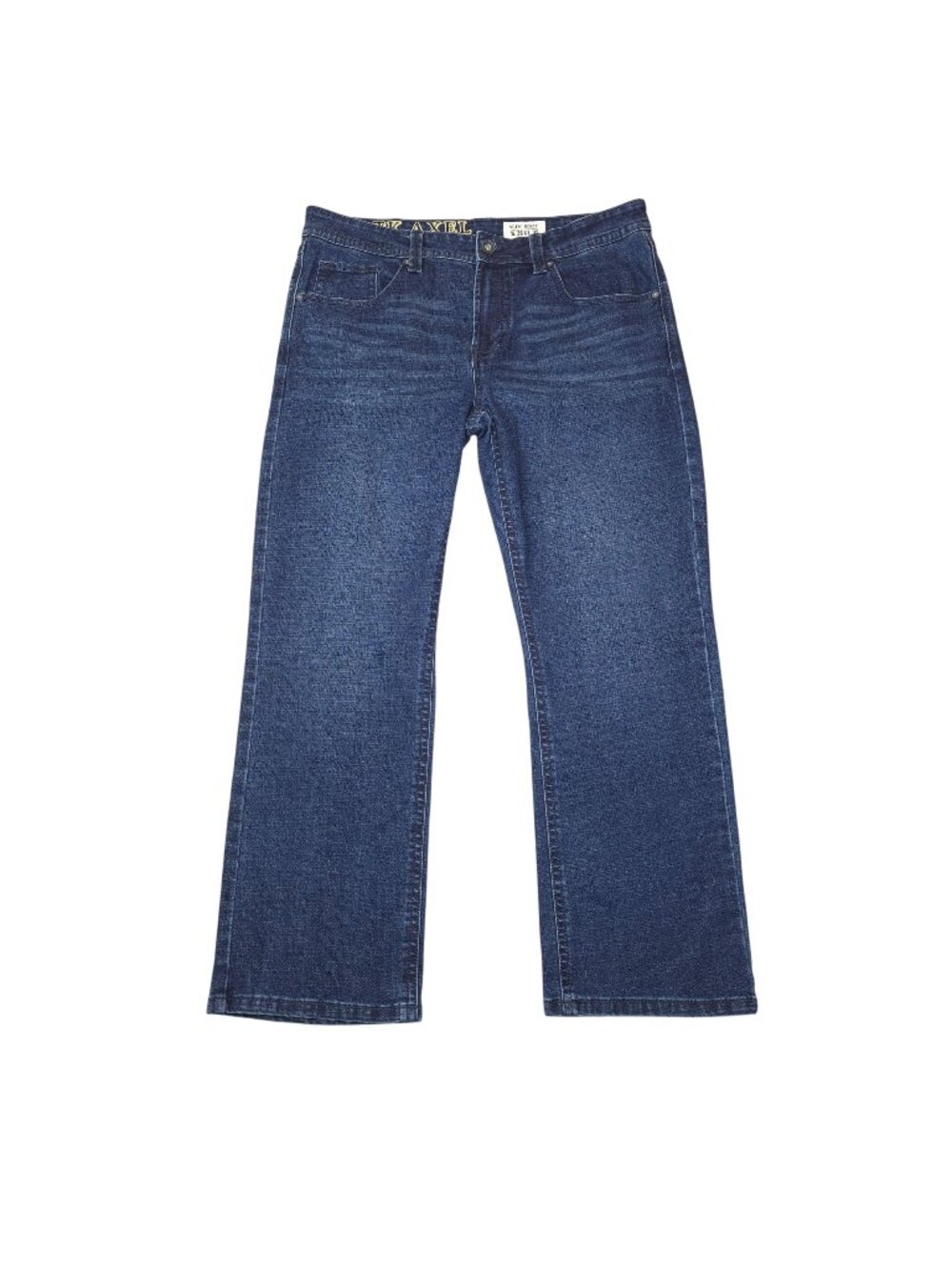 TK Axel Slim Bootcut Jeans Mens W36 L32 Blue Denim Dark Wash